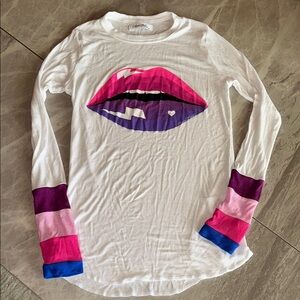 Lip Jersey Ribbed Long Sleeve Top